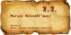 Murvai Nikodémusz névjegykártya